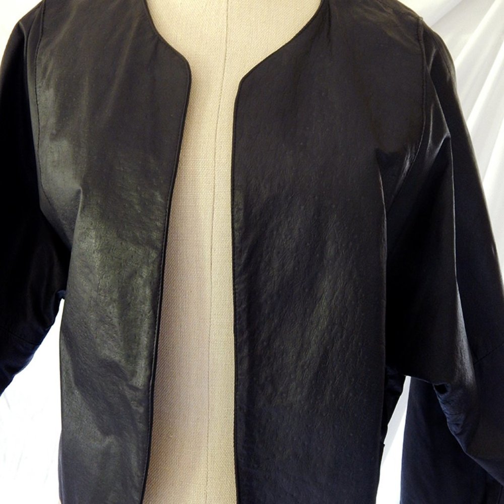 Vintage Leather Jacket black XS - Picture 4 of 6